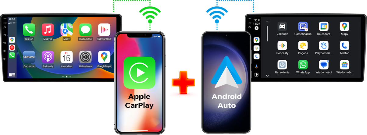 Radio do samochodu z Android Auto i Apple CarPlay