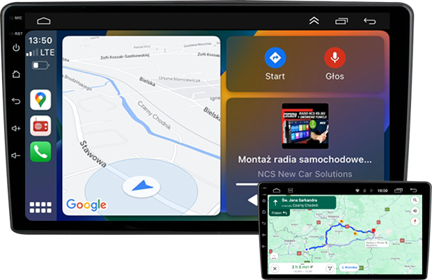 Radio ze wbudowaną nawigacją Google Maps