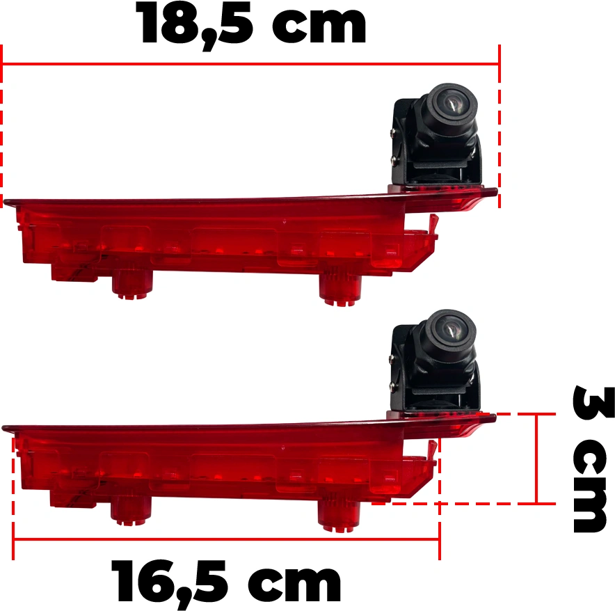 Wymiary kamera cofania Volkswagen T5